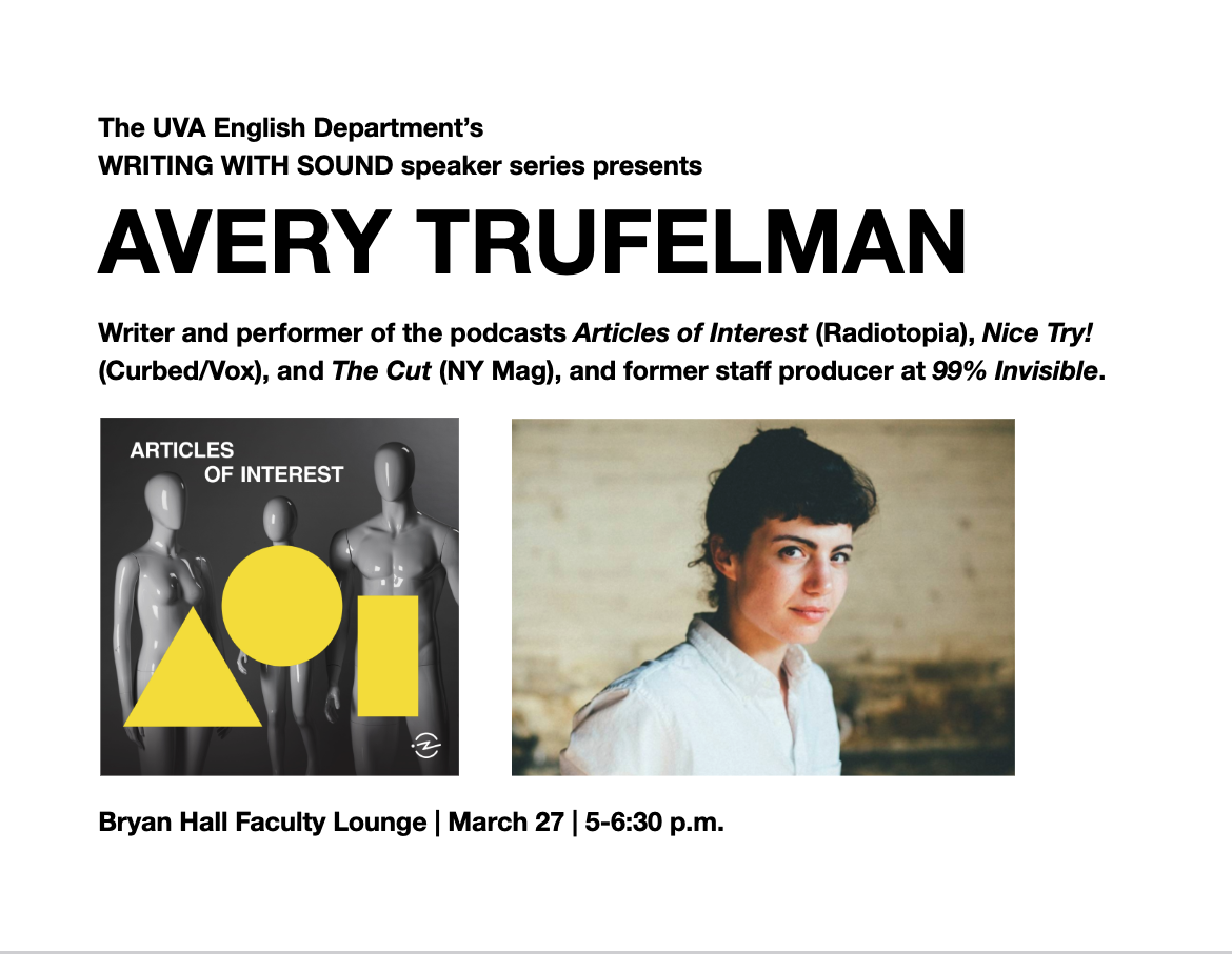 Avery Trufelman Flyer