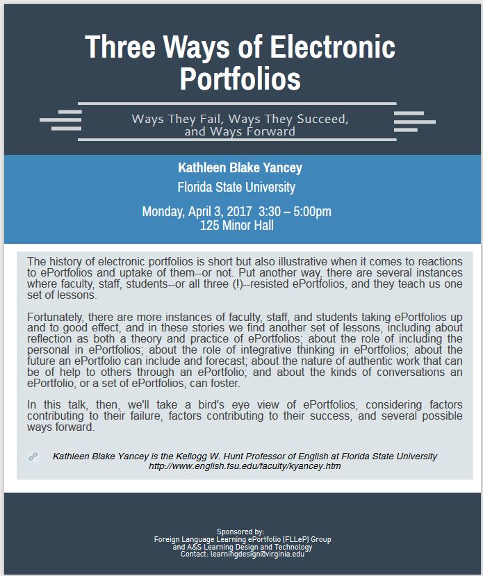 Three Ways of Electronic Portfolios