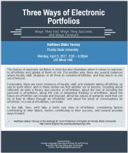Three Ways of Electronic Portfolios